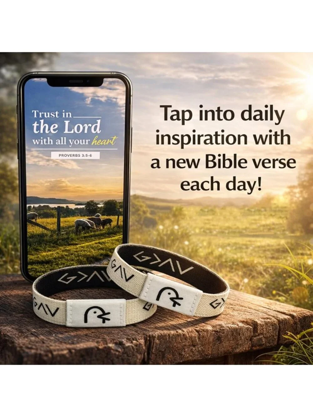 Personalized Daily Bible Verse Bracelet | Inspirational Scripture Jewelry Gift